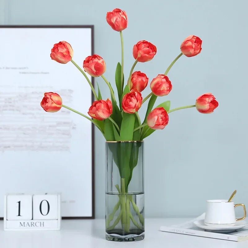 fleurs artificielles tulipes en soie décoratives pour toutes occasions