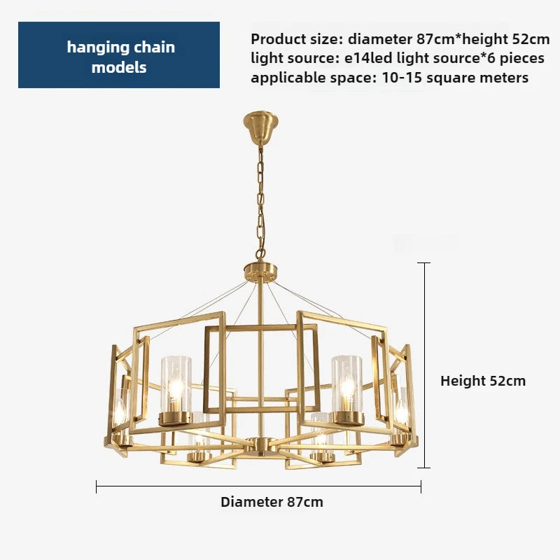 suspension en cuivre design créatif pour un éclairage élégant