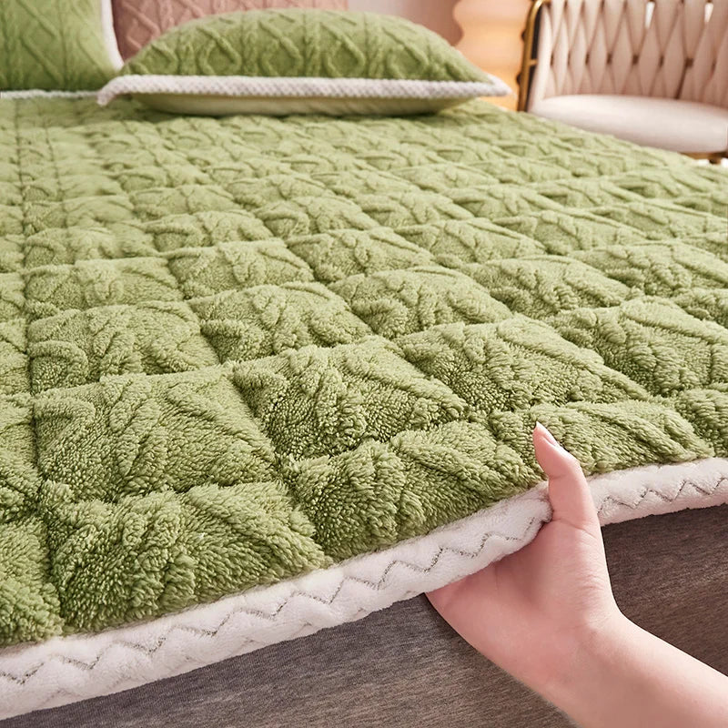 surmatelas doux hiver en velours agneau pour étudiants