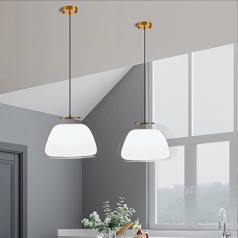 Lustre en verre LED de style nordique Simple