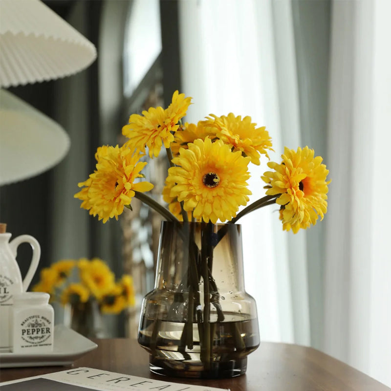 lot de têtes de fleurs artificielles gerbera pour décoration intérieure et extérieure