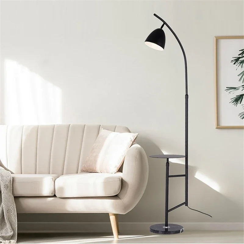 lampe sur pied nordique design en fer et marbre