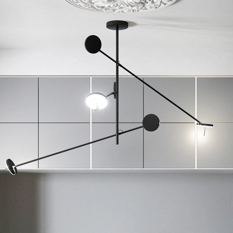 Lustre Led rotatif au design nordique minimaliste