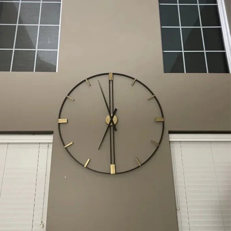 grande horloge murale design silencieuse pour décoration intérieure