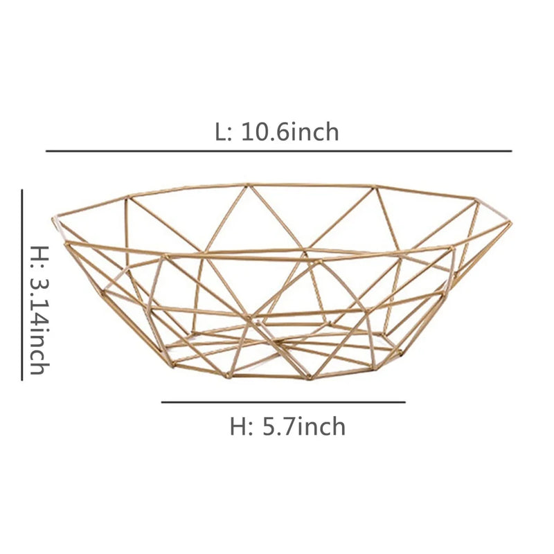 panier à fruits en fer multi-tailles pour rangement divers