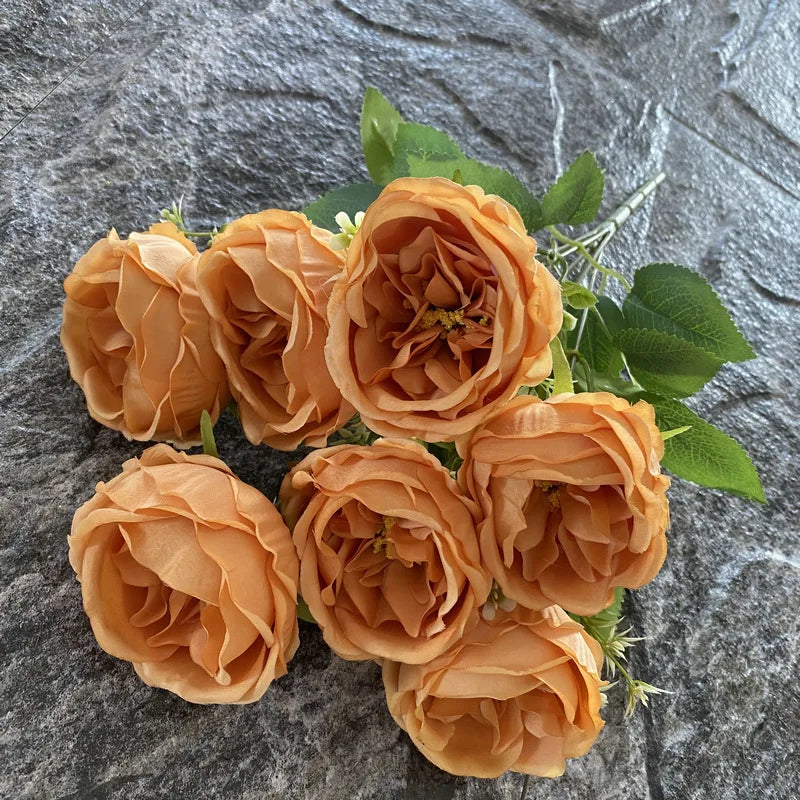 bouquet de roses en soie pour mariage et décoration intérieure