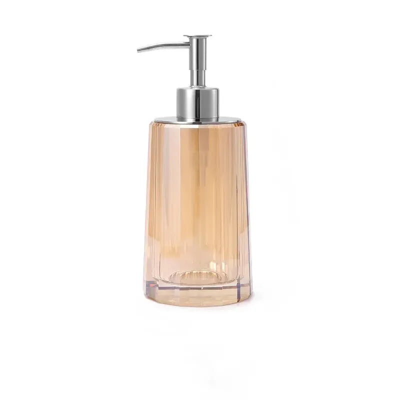 distributeur de savon liquide en cristal transparent pour salle de bain