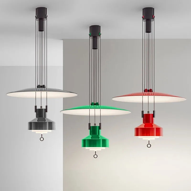 Height Adjustable Suspension Italian Designer Pendant Lamp Hanging Light For Kitchen Restaurant Living Dining Room