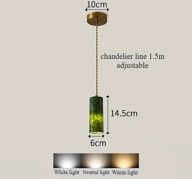 lustre en jade naturel style médiéval créatif rétro pour décoration intérieure