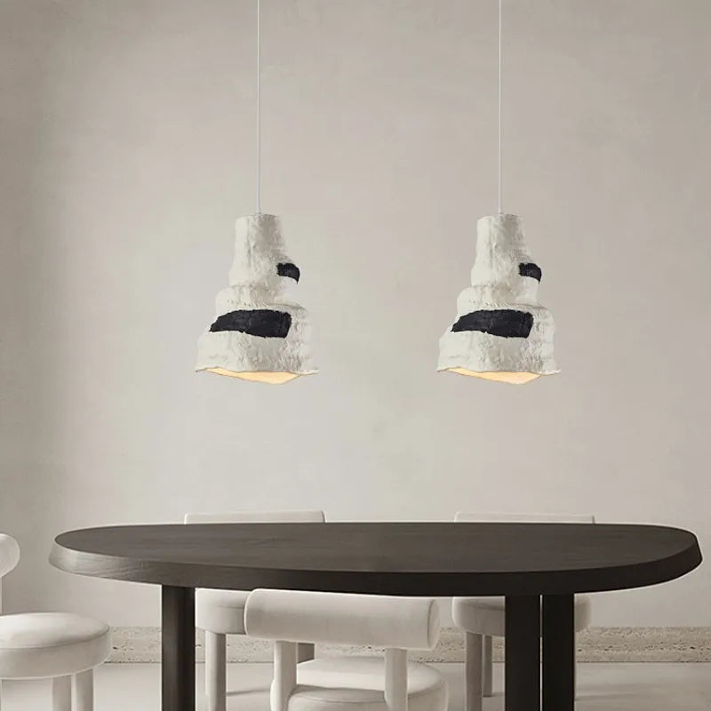 lustre led nordique wabi sabi minimaliste pour bar restaurant famille d'accueil