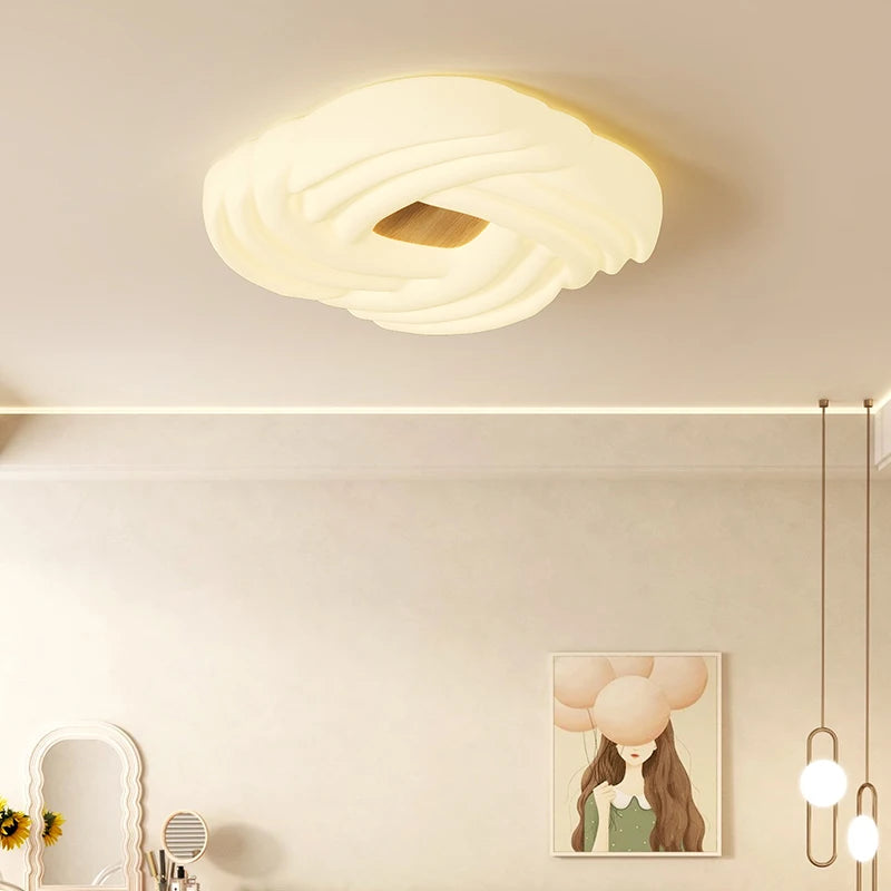 plafonnier intérieur led moderne style crème pour chambre enfant