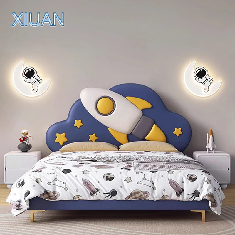 applique murale créative panda astronaute pour chambre d'enfants