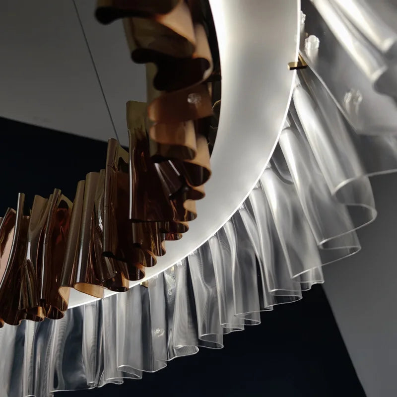 lustre acrylique pétale design italien nordique moderne éclairage art