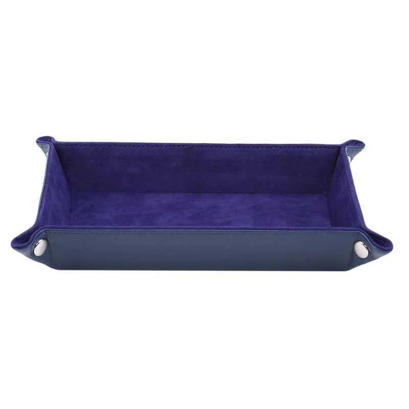 plateau de rangement pliable en cuir pour jeux et objets divers