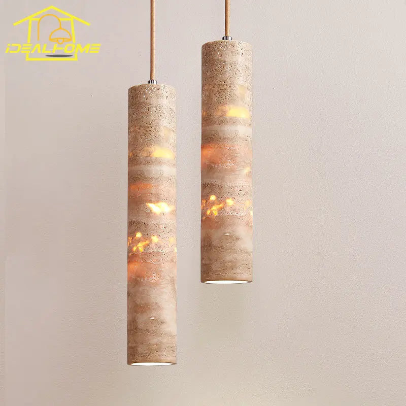 suspension design wabi-sabi en pierre pour ambiance moderne