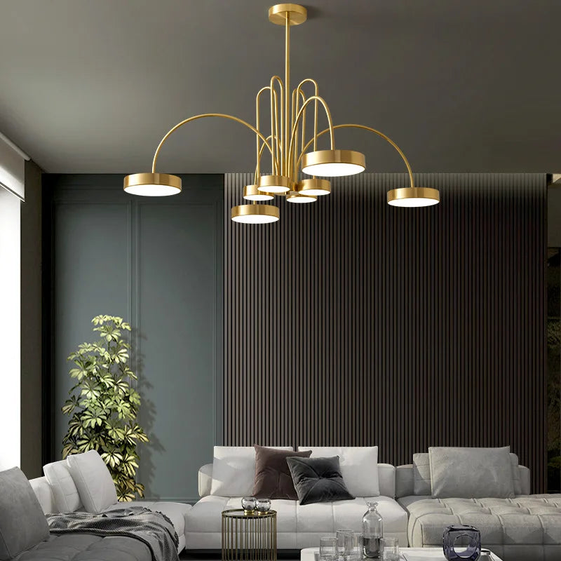 lustre en cuivre moderne style nordique pour ambiance chic