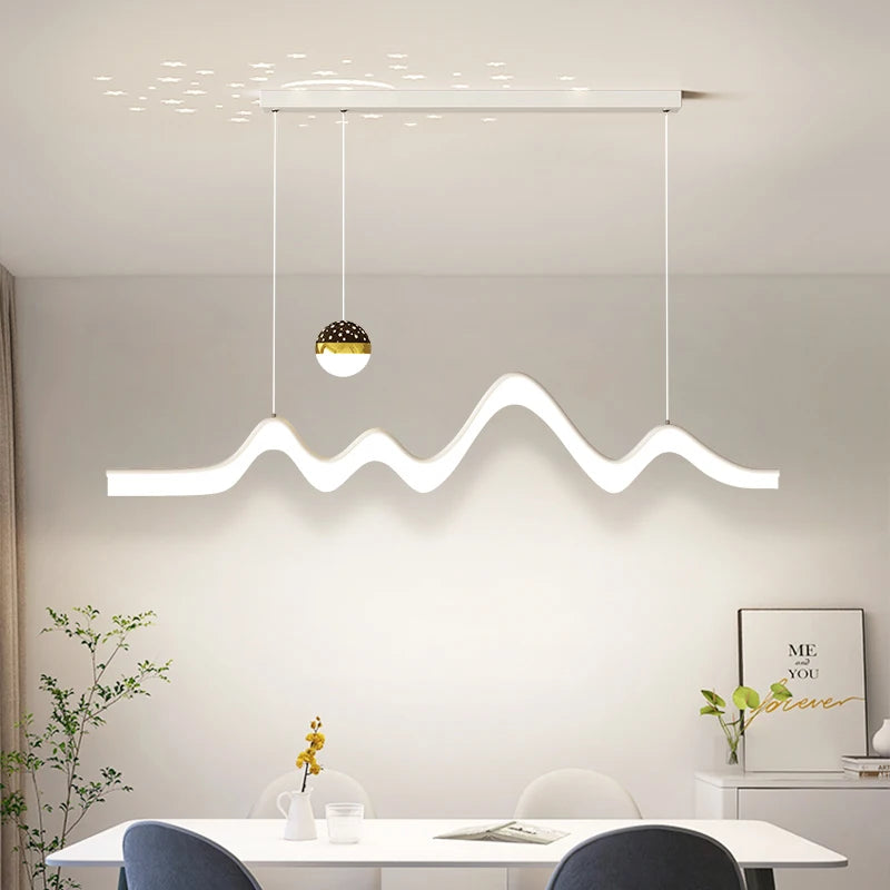 Luxury Minimalist Living Room LED Ceiling Light Starry Sky Projection Metal Cloud Ceiling Lamp For Bedroom Dining Table Home