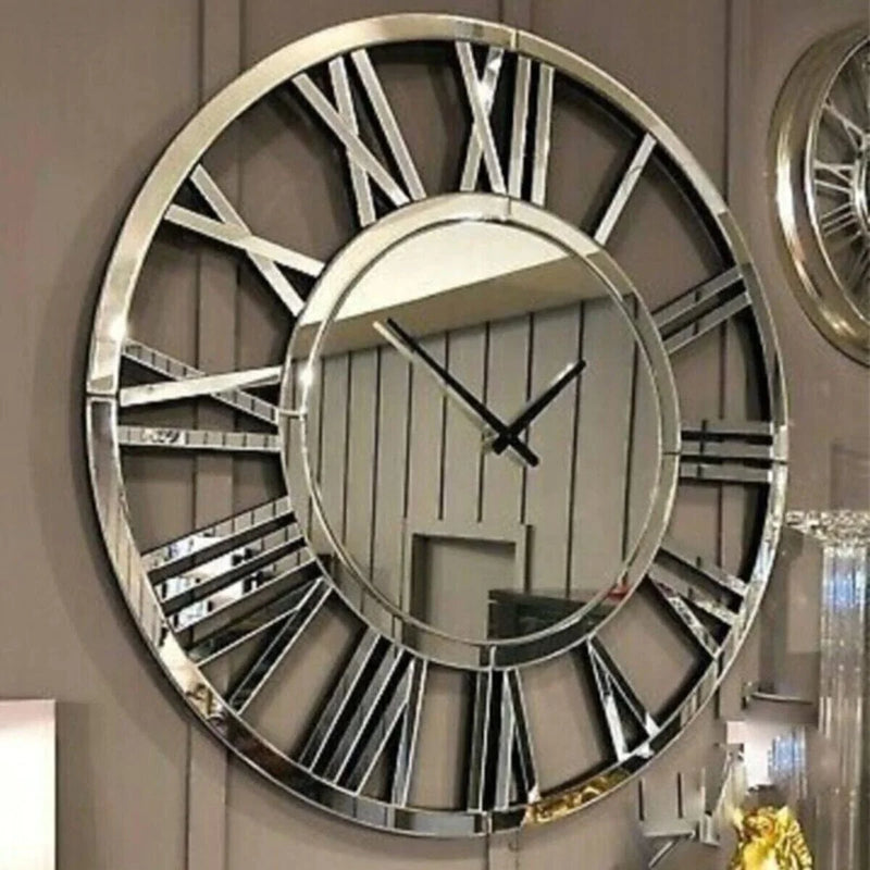 horloge murale miroir design moderne 3d silencieuse pour décoration intérieure