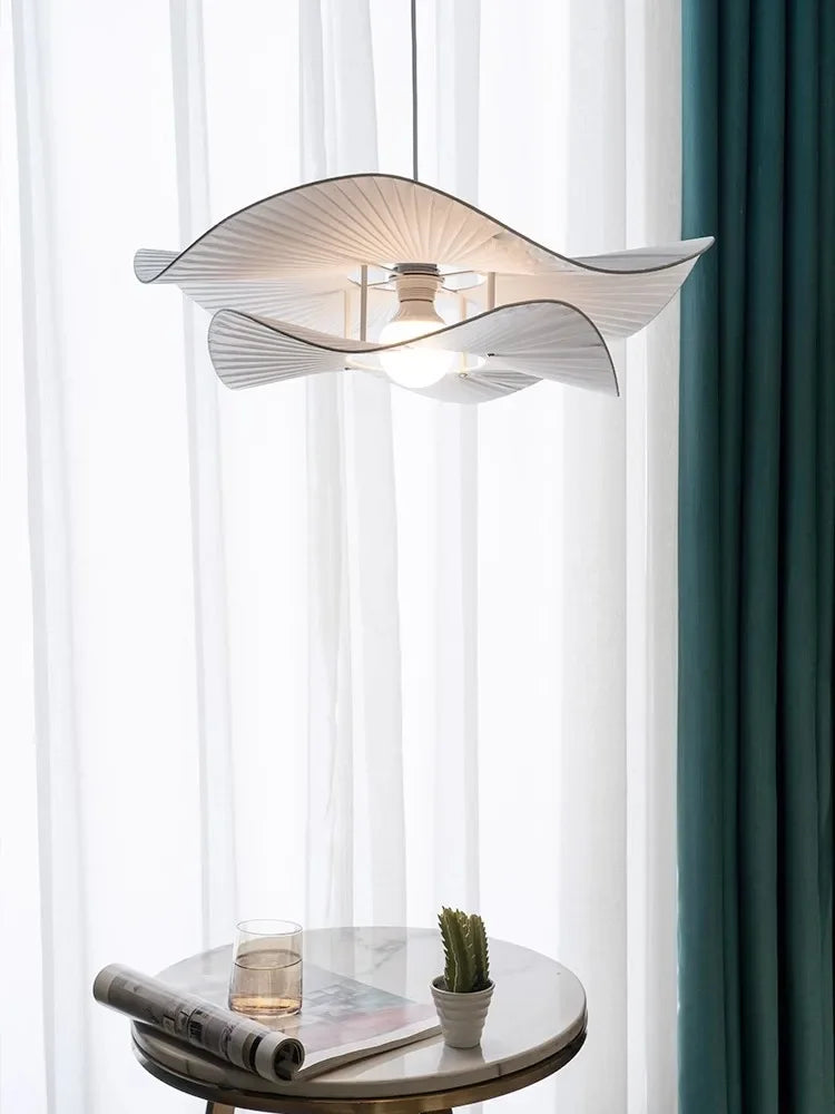 suspension LED en tissu style nordique idéale pour décoration intérieure