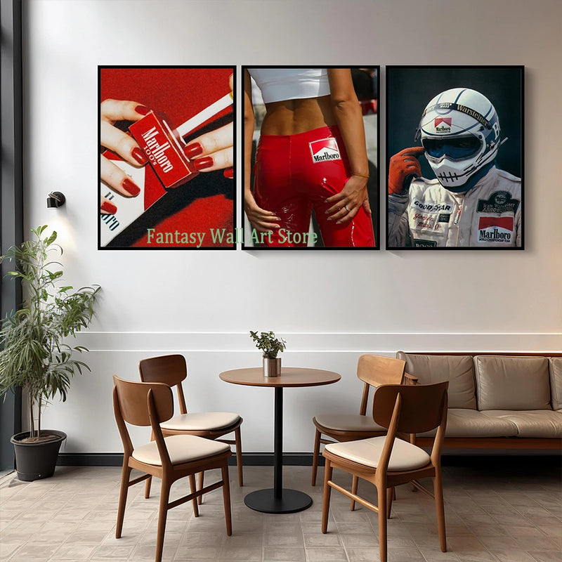 affiche de mode tendance peinture sur toile décorative pour passionnés de course