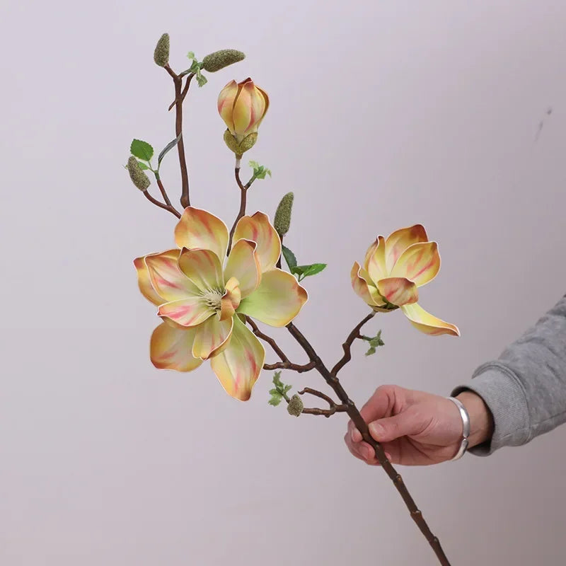 branches de magnolias artificielles pour décoration intérieure