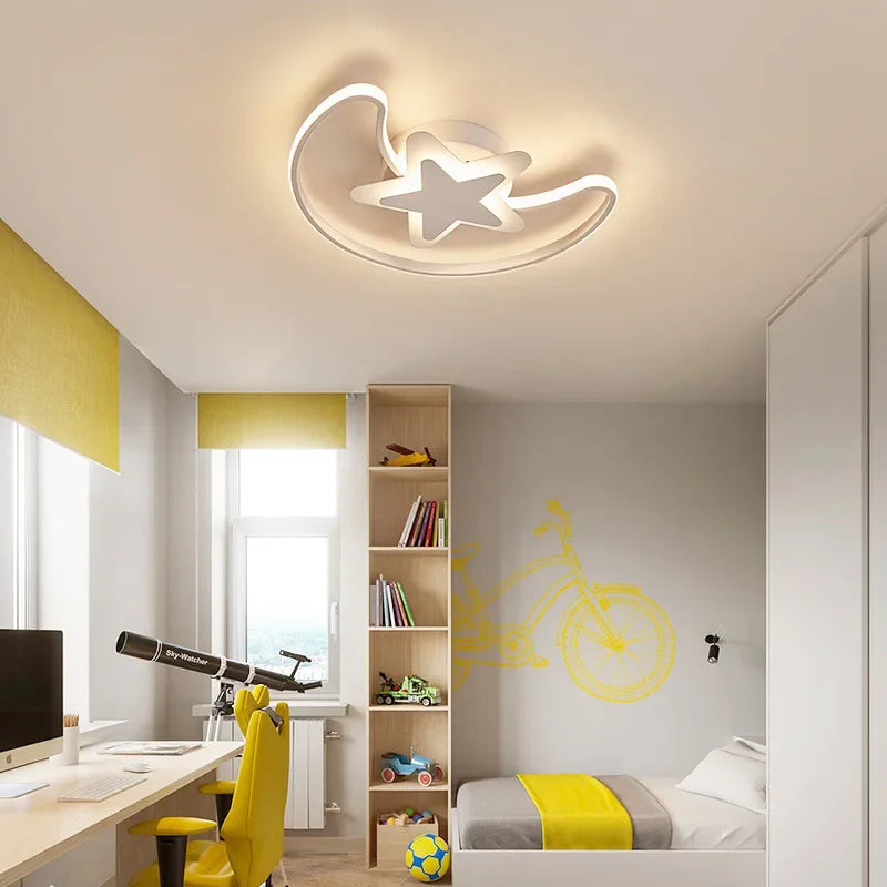 lustre moderne à leds avec motif étoilé pour intérieur