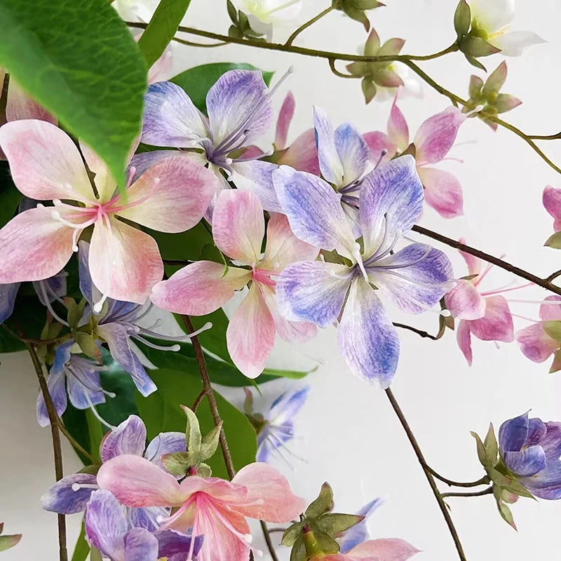 fleurs artificielles suspendues jasmin décoration mariage pour balcon