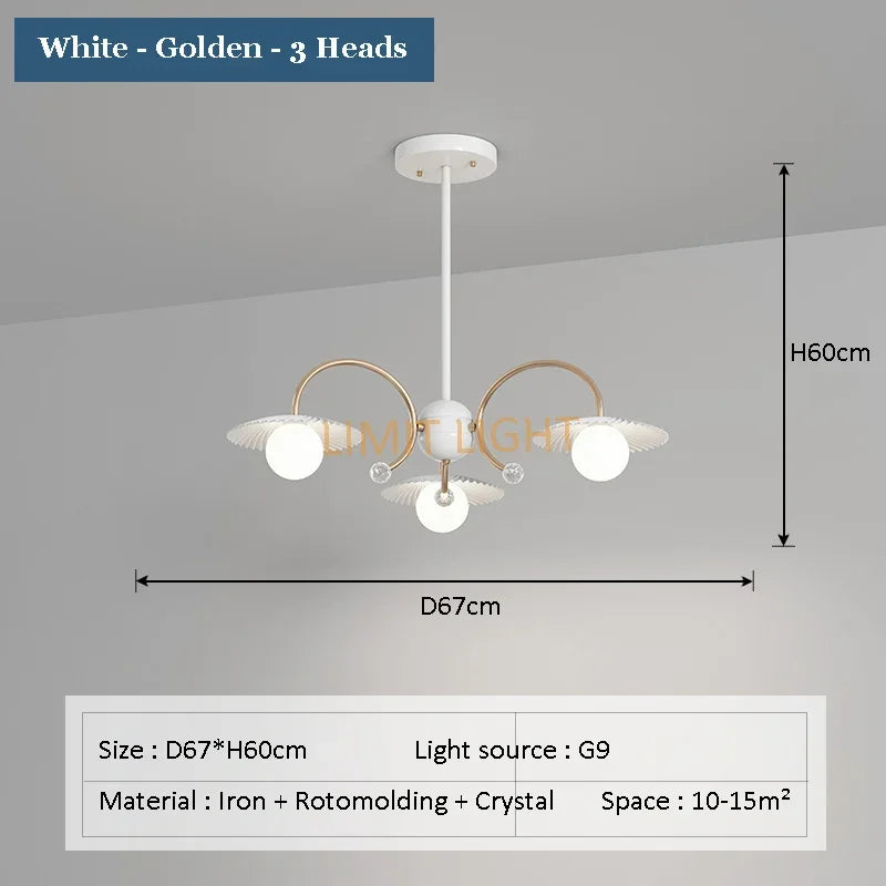 lustre moderne en verre pour décoration intérieure créative et artistique