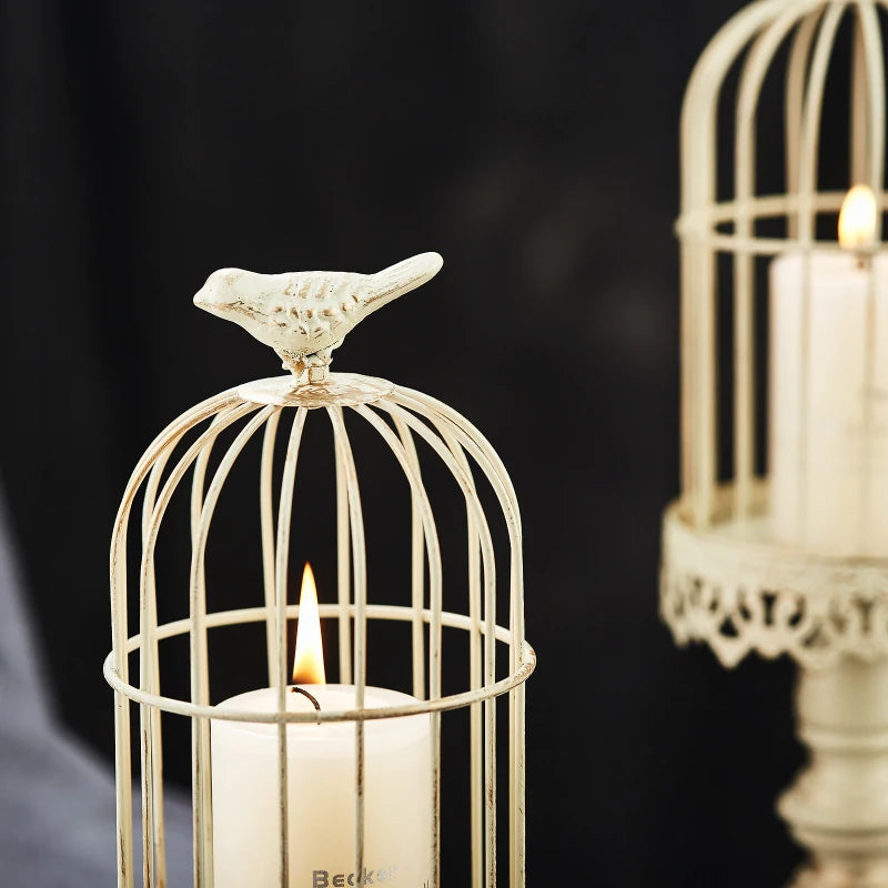 lustre cage à oiseaux rétro pour dîner romantique et mariage