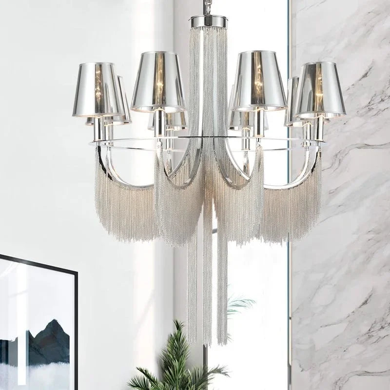 lustre de luxe moderne pour mariage avec lumières intégrées