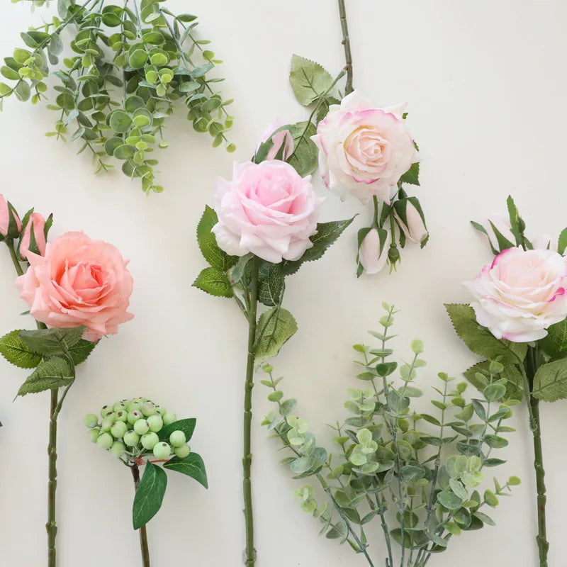 bouquet de roses artificielles pour mariage et décoration