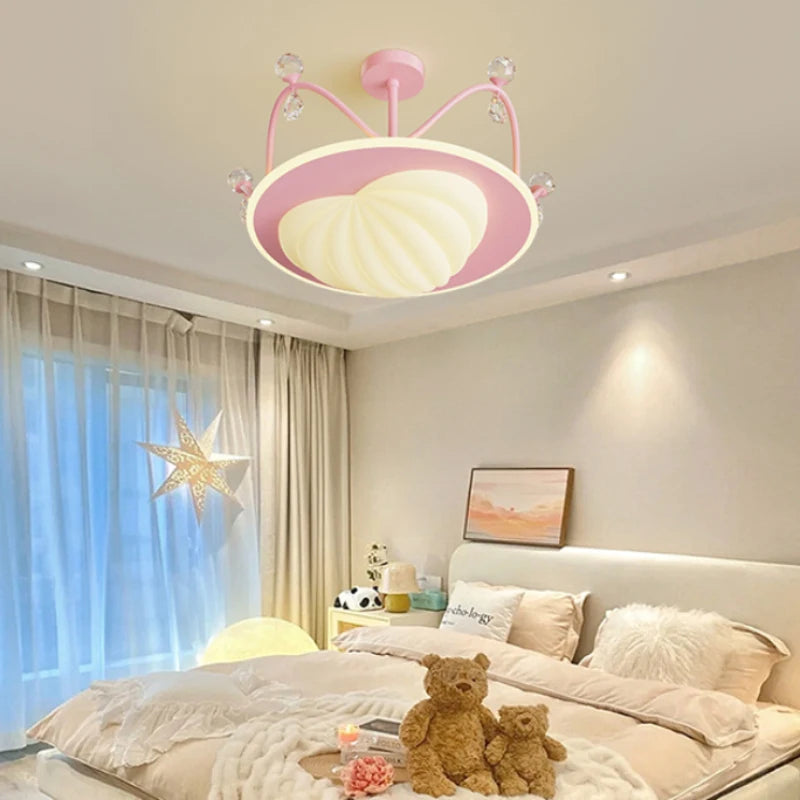 lampe créative en cristal pour chambre de princesse moderne