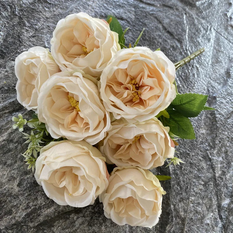 bouquet de roses en soie pour mariage et décoration intérieure