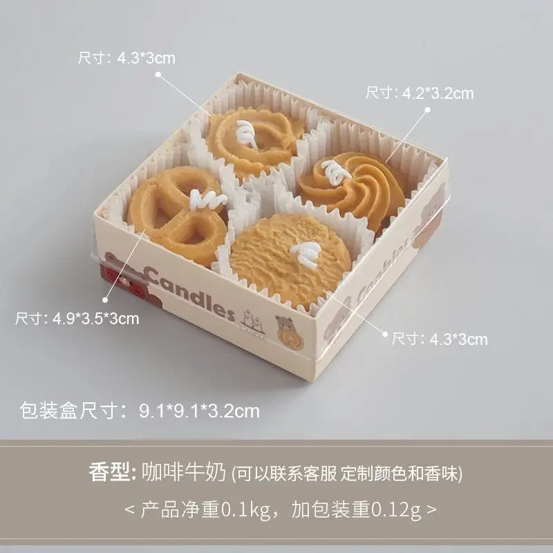 bougie parfumée biscuits créative cadeau fait main pour fille