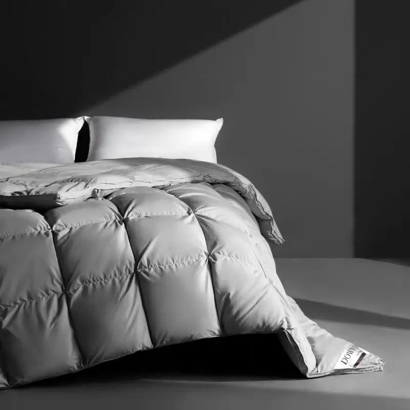 couvre-lit en plumes duvet d'oie en coton confortable pour toutes saisons