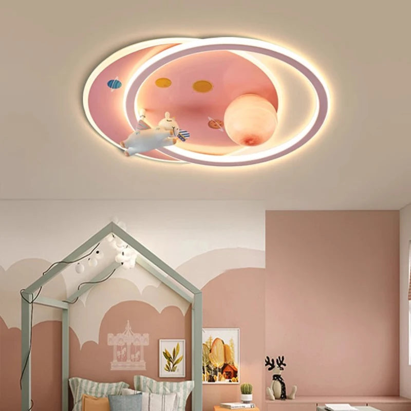 plafonnier licorne pégase moderne pour chambre d'enfant