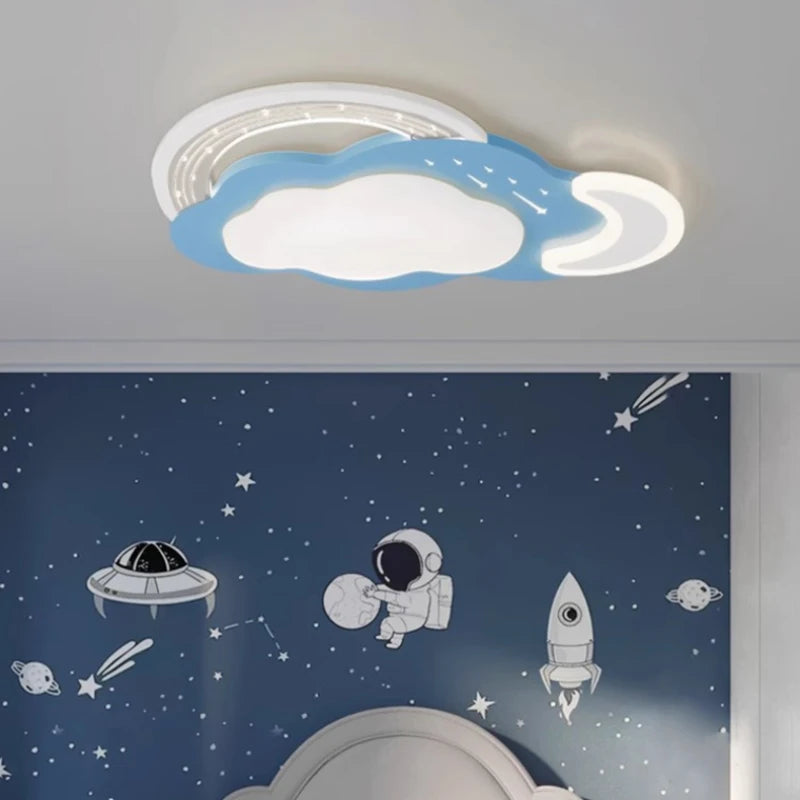 plafonnier moderne nuage arc-en-ciel pour chambre enfant