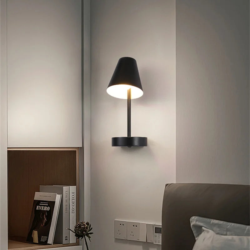 applique murale rotative avec étagère et interrupteur de projecteur pour décoration