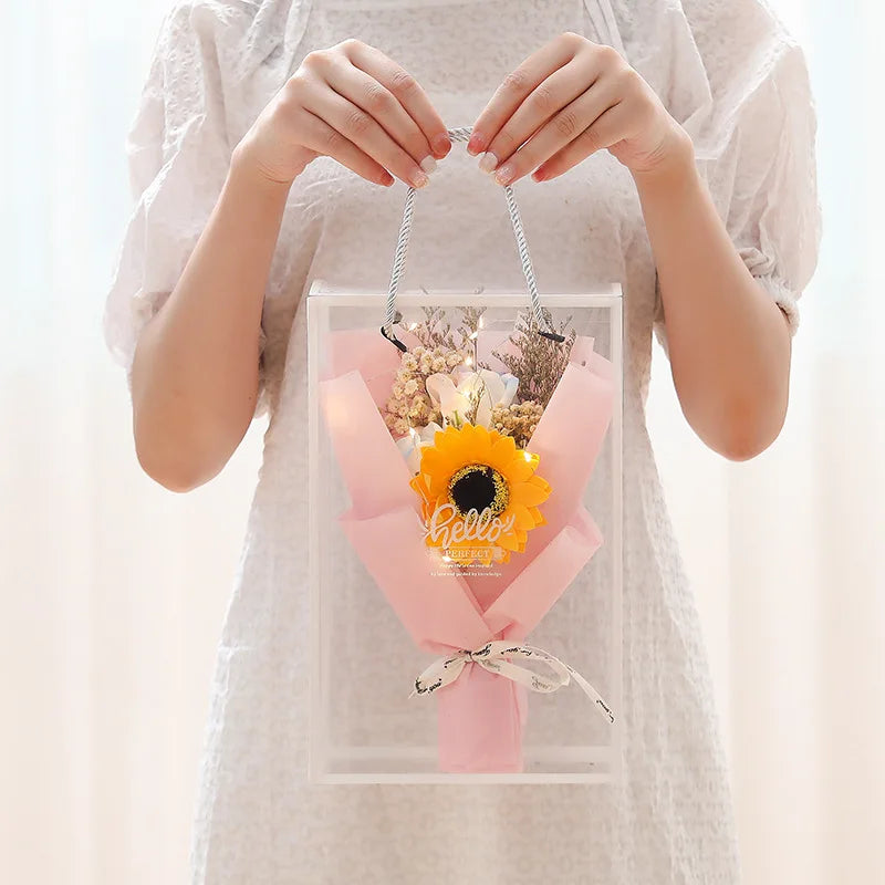 bouquet de roses artificielles cadeau pour la saint valentin décorations mariage