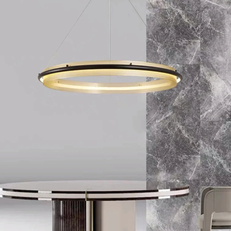 lustre led circulaire de luxe pour décoration intérieure moderne