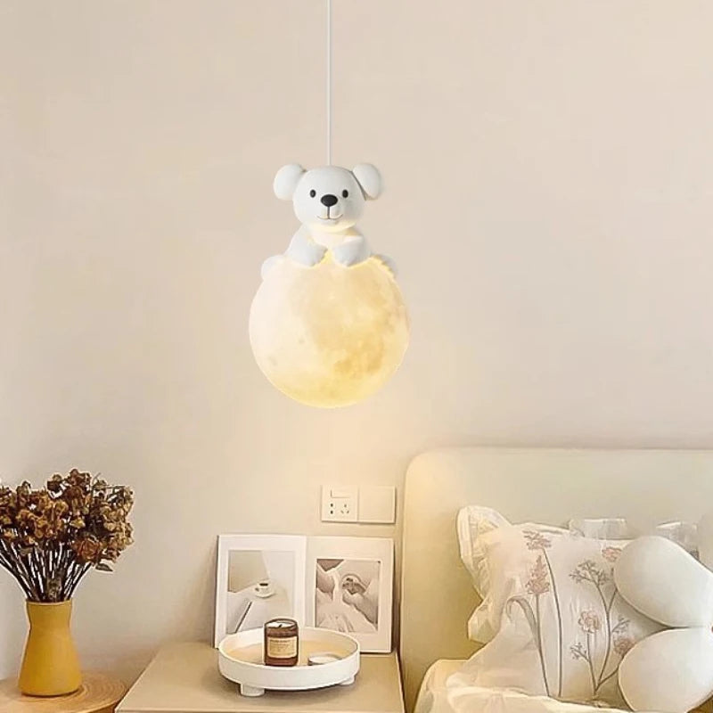 suspension chiot mignon pour décoration chambre enfant lumineux