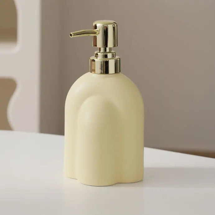 distributeur de savon en céramique portable pour shampoing et eau