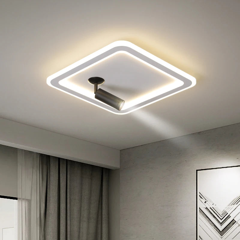 ins moderne plafond led ronde carrée avec projecteur monté en surface