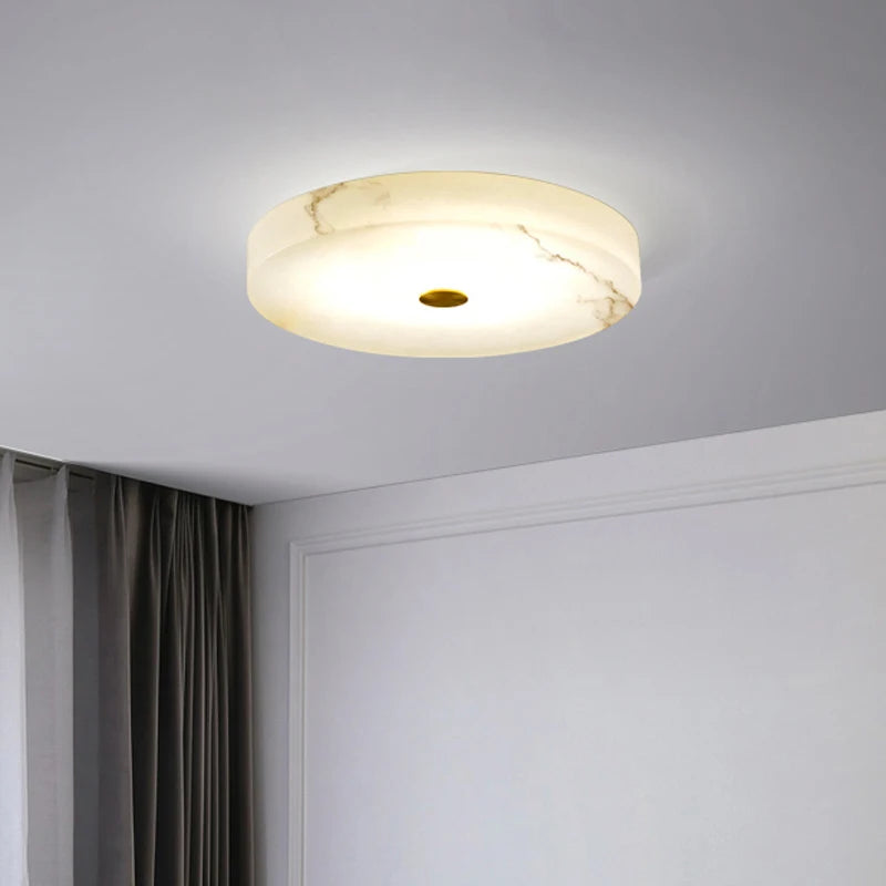 plafonnier circulaire en marbre luminaire nordique de luxe