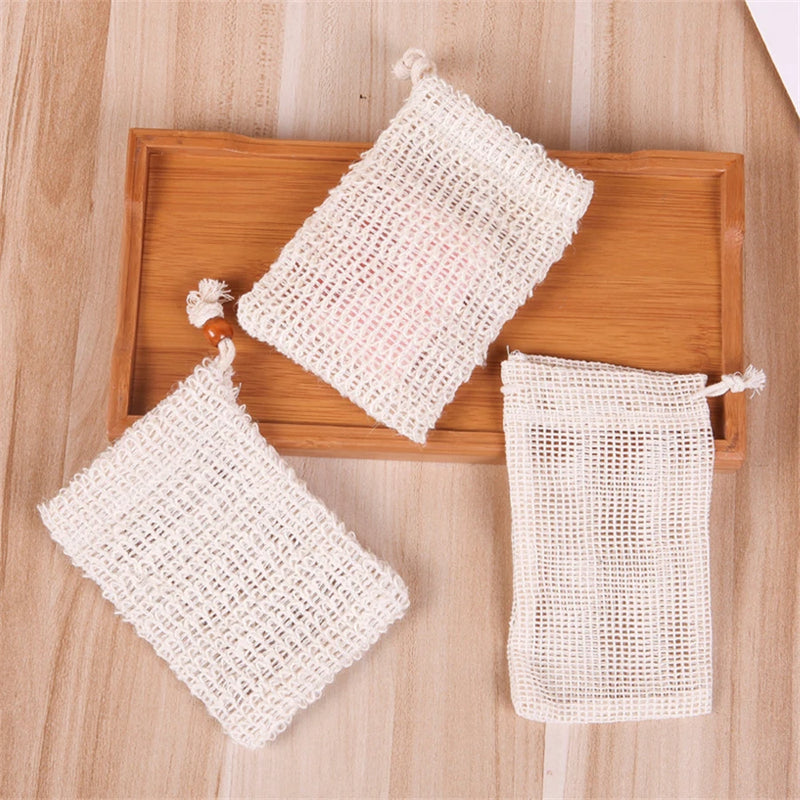 sac de savon en sisal naturel pour exfoliation