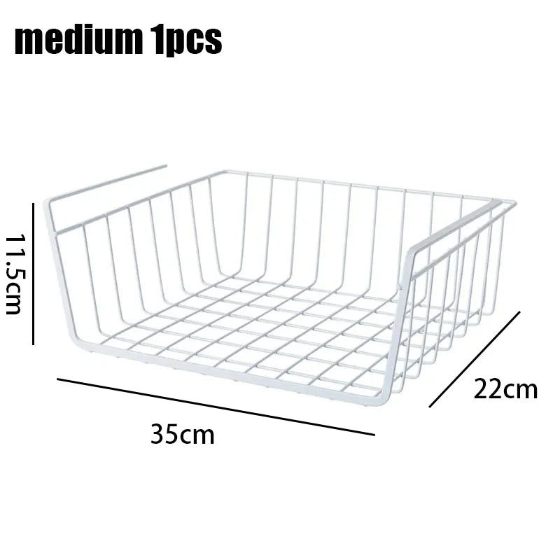 paniers de rangement suspendus en métal pour organisation polyvalente