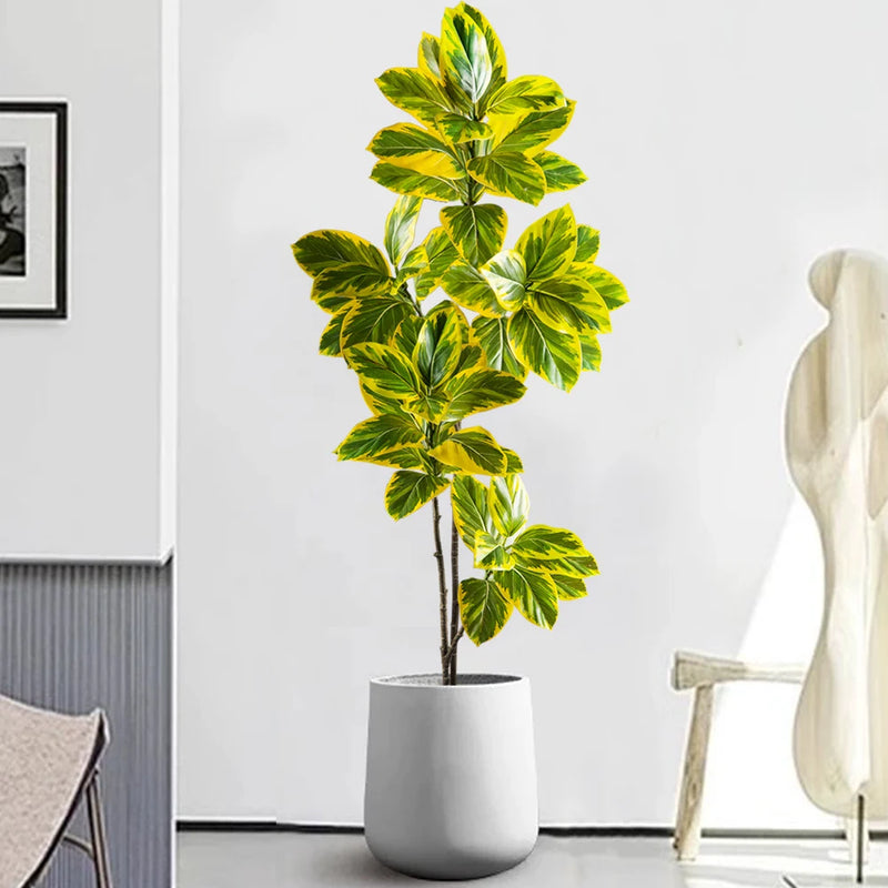 branche de banyan artificielle avec feuilles de magnolia pour décoration