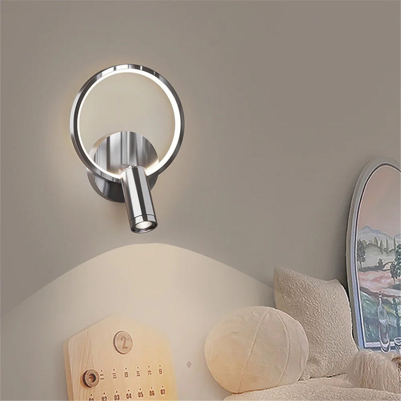 applique murale à led moderne en chrome pour intérieur design