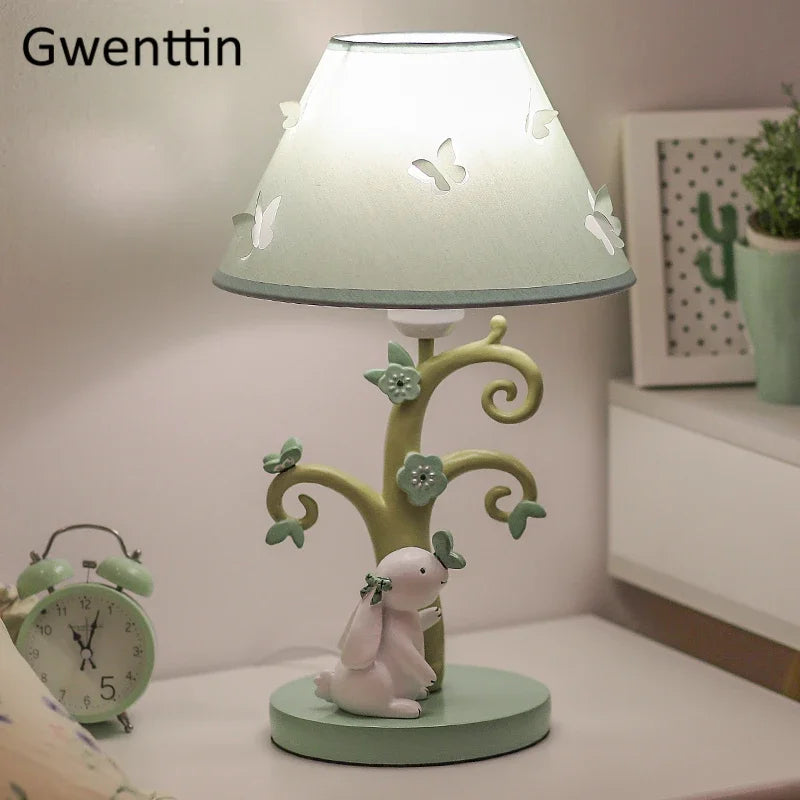 lampe à poser lapin dessin animé pour enfant décorative