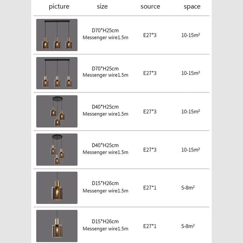 suspension moderne en verre pour éclairage intérieur élégant